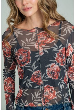 Blusa Cassius Negro Ragged Pf11121200