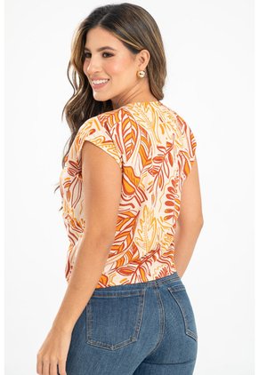 Blusa Malai Café Ragged Pf31113673