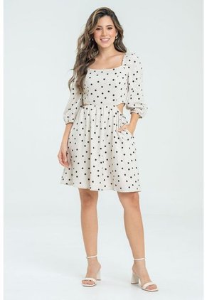 Vestido Pepas Corto Beige Ragged Pf31511359