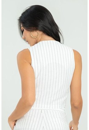 Chaleco Rayas Blanco Ragged Pf11150035