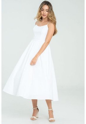 Vestido Camille Blanco Ragged Pf11511351