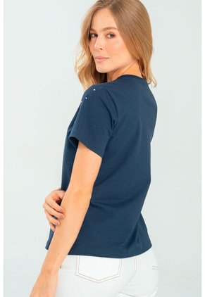 Camiseta Piedras Azul Ragged Pf21120107