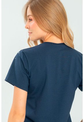 Camiseta Piedras Azul Ragged Pf21120107