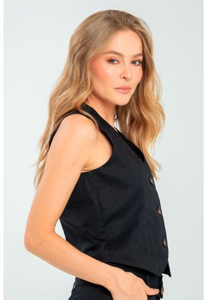 Chaleco Millie Negro Ragged Pf11150050