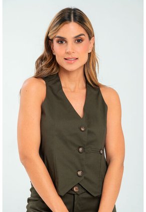Chaleco Millie Verde Ragged Pf11150050
