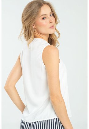 Blusa Cecilia Blanco Ragged Pf11113013