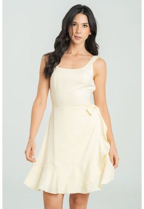 Vestido Maralta Beige Ragged Pf11511396