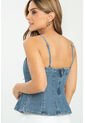 Top Cortes Denim Azul Ragged Pf21110019 de Ragged