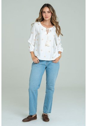 Blusa Cairo Blanco Ragged Pf11113235