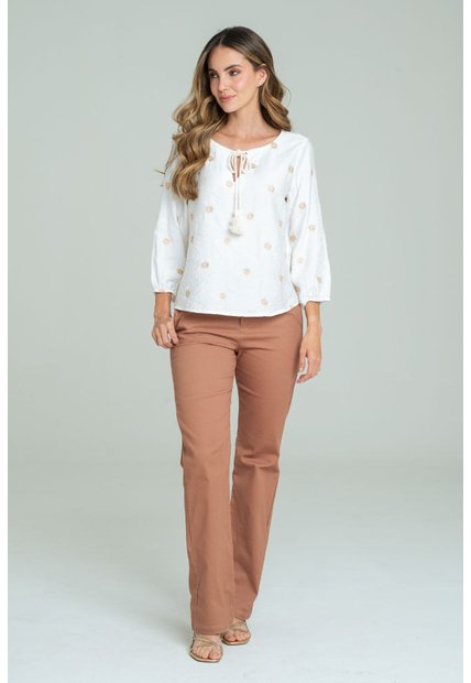 Pantalon Natali Café Ragged Pf11310936