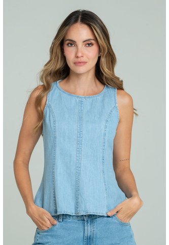 Blusa Ferrara Azul Ragged Pf21110042 Ragged