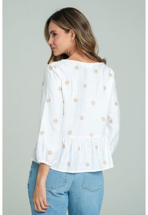 Blusa Cairo Blanco Ragged Pf11113235