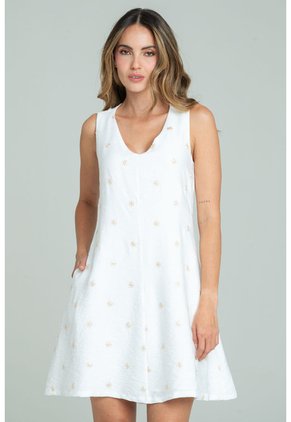 Vestido Lumina Blanco Ragged Pf11511488