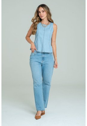 Blusa Ferrara Azul Ragged Pf21110042