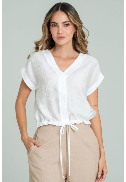 Blusa Greta Blanco Ragged Pf11113227