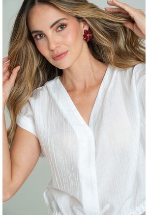 Blusa Greta Blanco Ragged Pf11113227
