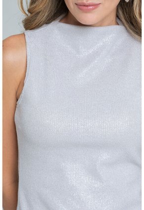 Top En Tejido Luxy Plateado Ragged Pf12110856