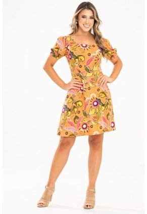 Vestido Nina Naranja Ragged Pf31511419