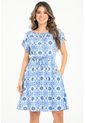 Vestido Corto Khiara Azul Ragged Pf31511416 de Ragged