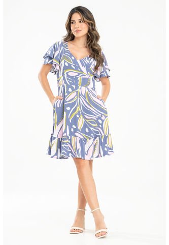 Vestido Anastasia Azul Ragged Pf31511415 Ragged