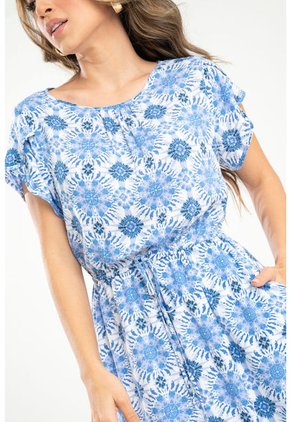 Vestido Corto Khiara Azul Ragged Pf31511416