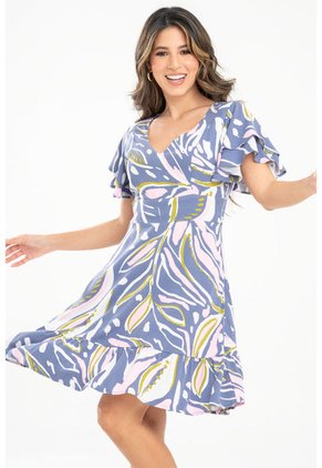 Vestido Anastasia Azul Ragged Pf31511415