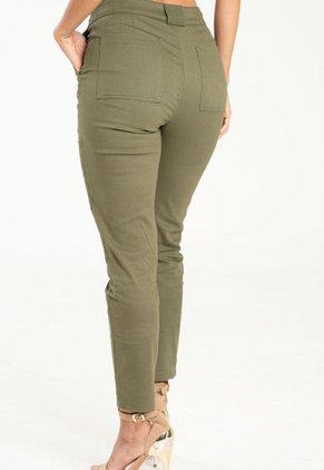 Pantalon Tobillero Dril Verde Ragged Pf21310012