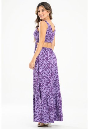Vestido Largo Becca Violeta Ragged Pf31511421