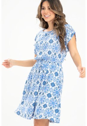 Vestido Corto Khiara Azul Ragged Pf31511416