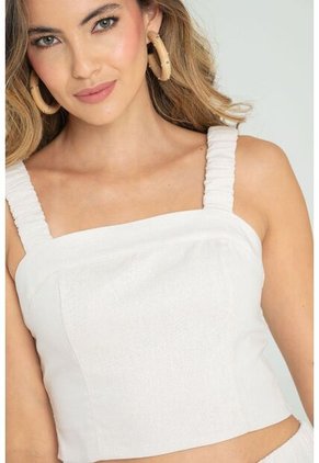 Crop Top Elanha Beige Ragged Pf11112894