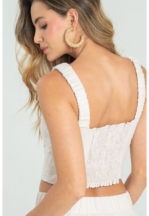 Crop Top Elanha Beige Ragged Pf11112894