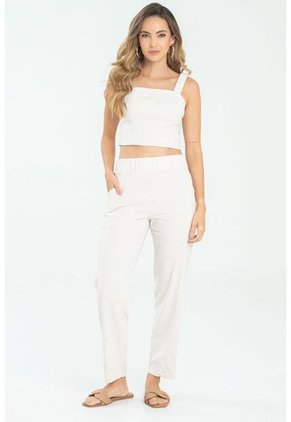 Crop Top Elanha Beige Ragged Pf11112894