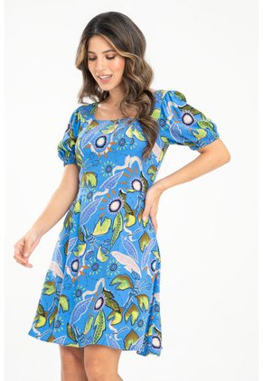 Vestido Nina Azul Ragged Pf31511419