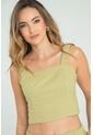 Crop Top Elanha Verde Ragged Pf11112894 de Ragged