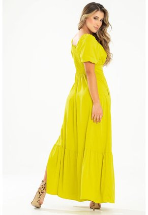 Vestido Largo Brielle Verde Ragged Pf31511423