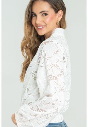 Chaqueta Encaje Blanco Ragged Pf11130267