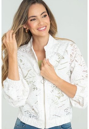 Chaqueta Encaje Blanco Ragged Pf11130267