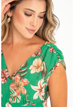 Vestido Mucura Verde Ragged Pf31511425