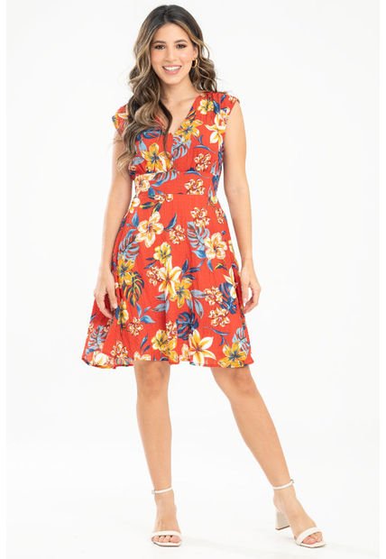 Vestido Mucura Rojo Ragged Pf31511425