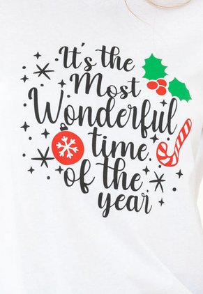 Camiseta Navidad 23 Blanco Ragged Pf21120024