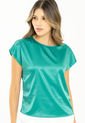 Blusa Manga Corta Satin Verde Ragged Pf12110769 de Ragged