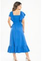 Vestido Midi Columba Azul Ragged Pf31511429 de Ragged