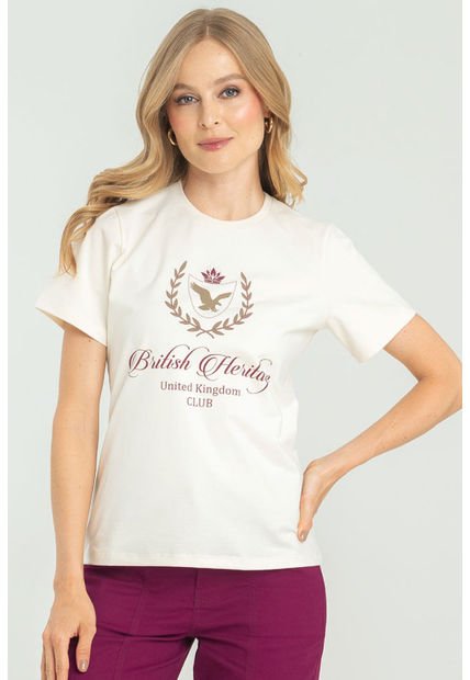 Camiseta British Blanco Ragged Pf21120090