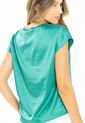 Blusa Manga Corta Satin Verde Ragged Pf12110769 de Ragged