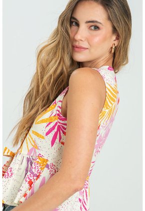 Blusa Lena Beige Ragged Pf11112962