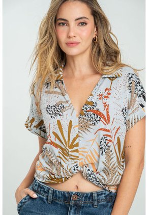 Blusa Halty Gris Ragged Pf11112963