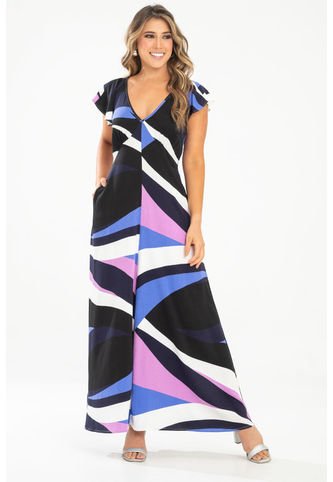 Vestido Largo Xhenia Violeta Ragged Pf31511431 Ragged
