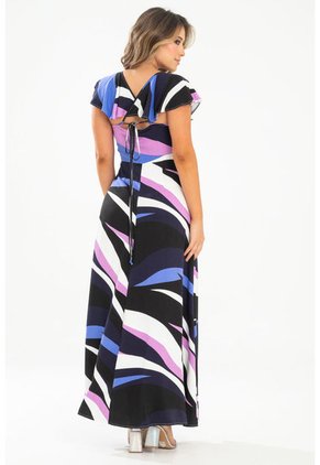 Vestido Largo Xhenia Violeta Ragged Pf31511431