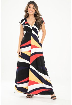 Vestido Largo Xhenia Rosa Ragged Pf31511431