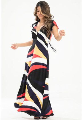 Vestido Largo Xhenia Rosa Ragged Pf31511431